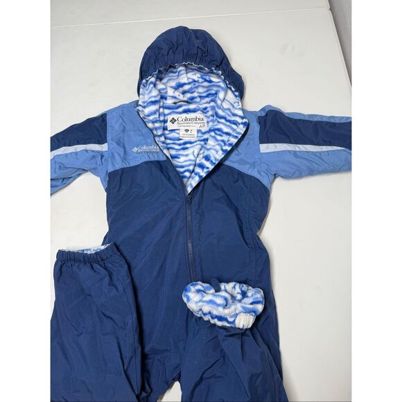 Columbia Toddler Child's Tectonite Suit Fleece Lined Hood Sz 4T Blue - Picture 4 of 13